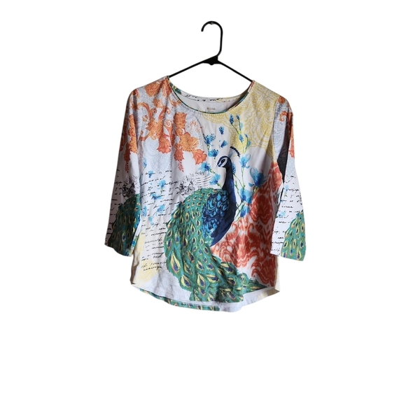Alia Medium Multicolor Peacock Embellished Top - Picture 5 of 8